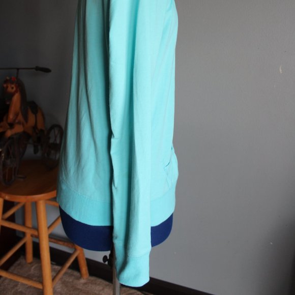 Blue Full Zip Hooded Long Sleeve Jacket ~M~ - Picture 4 of 7